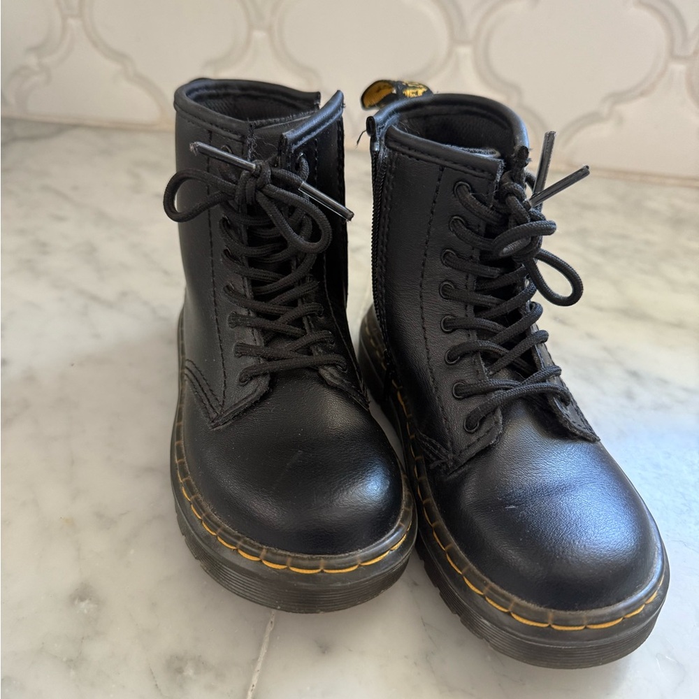 Dr. Martens Black Leather Boots Toddler Size 10